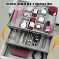 thumbnail image 2 of Binwennn Two Layer Foldable Drawer Organizer Expandable Table Organizer Efficient Storage Rack For Jewelry Cosmetic over The Rack Bathroom Drainer Tray for Kitchen Baby Bottle Drying Rack Space Saving, 2 of 8