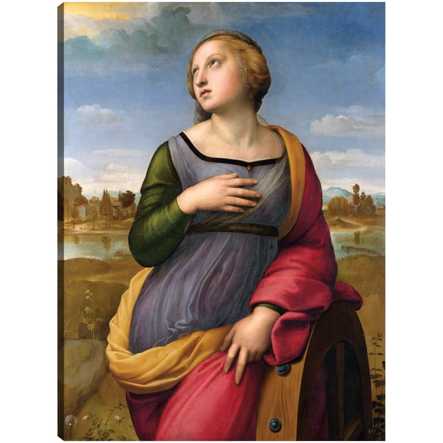 Cuadro Decorativo - Santa Catalina de Alejandría de Rafael Jr Impresión en canvas, estrechado.