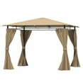 thumbnail image 2 of Abble 10ft. x 10ft. Steel Outdoor Patio Gazebo with Curtains Tan, 2 of 3