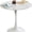 Faux Marble White, variant on Round Dining Tulip Table for 2, Mid-Century Modern Table with Sturdy Metal Pedestal for Kitchen, Bistro, Cafe, Leisure (Black, 24 INCH)