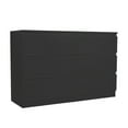 thumbnail image 6 of Kadyn 6 Drawer Black Dresser, Modern Chest of Drawers with Concealed Handles & 6 Deep Drawers for Bedroom, Living Room, Entryway, Black, 6 of 12