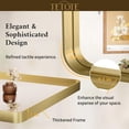 thumbnail image 4 of TETOTE 42x36 Inch Gold Mirror for Bathroom, Brushed Metal Frame Vanity Mirror, Brass Gold Rectangle Modern Decorative Wall Mirrors for Entryway Shatterproof (Horizontal/Vertical), 4 of 8