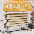 thumbnail image 6 of HOHYN Heavy-Duty Lumber Storage Rack & Pipe Rack | Adjustable Cantilever Rack with 2000LB Load Rating | X-Braced Steel Frame for Factory, depot & Home Use Black, 6 of 8