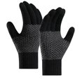 thumbnail image 2 of Baqcunre Warm Gloves, Winter Men And Women Keep Warm Touching Screen Knit Gloves Elastic Cuff Soft Full Finger Gloves Mitten, Knitted Gloves, Heating Gloves, 2 of 7