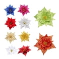 thumbnail image 4 of 1pc 20cm Glitter Powder Christmas Poinsettia Flower Mas Tree Hanging Merry Christmas Decoration 2025 New Year Home Decor Navided, 4 of 7