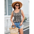 thumbnail image 3 of Zeagoo Women's Sleeveless Pleated Tank Top Square Neck Tunic Casual Summer Fashion Blouse Daily Wear, 3 of 7