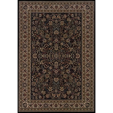 Moretti Wesley Area Rugs - 213K8 Floral Persian Flowers Leaves Border Rug - 4' x 6' Rectangle