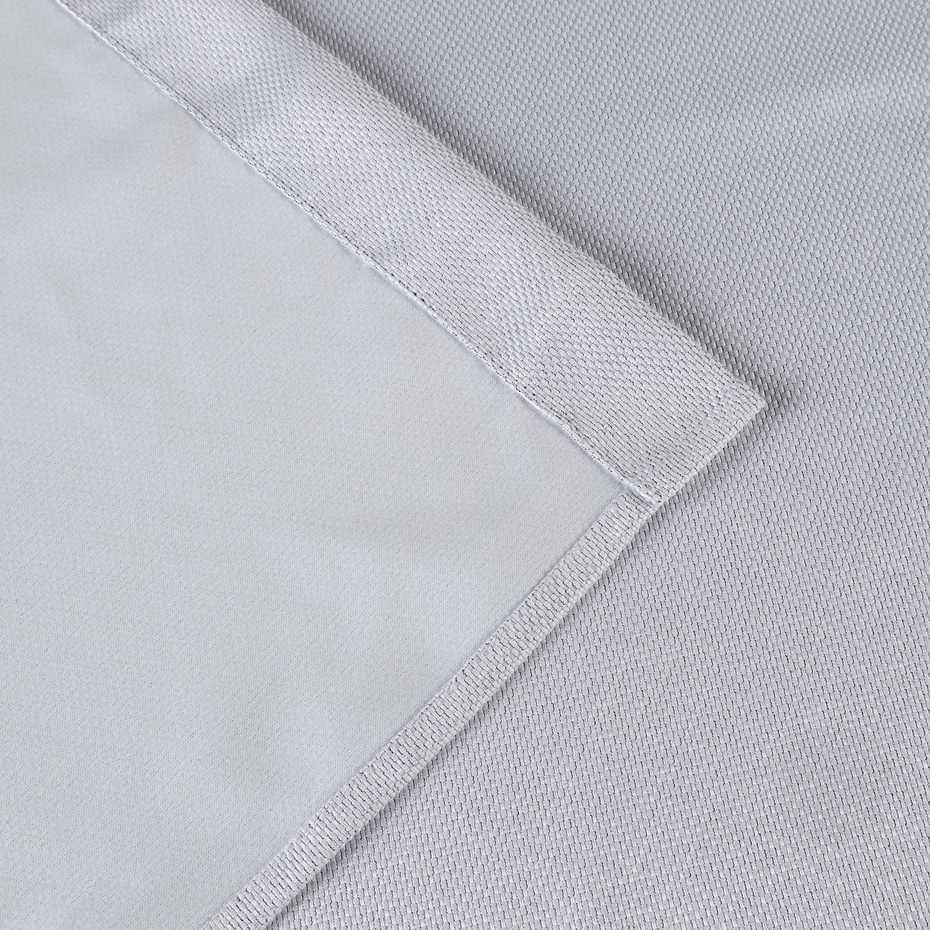 Superior Jaxon Blackout Curtains Set of 2, Grommet Header Curtain Panel Pair, 42"W x 96"L, Platinum