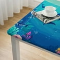 thumbnail image 4 of HAOXIT  Ocean Animals Table Cover Underwater Creatures Ocean Sea Life for Kids Ocean Birthday Party Decoration 46*46, 4 of 7