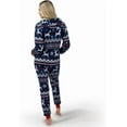 thumbnail image 2 of Joyfy Women's Christmas Pajamas, Adult Fleece Plaid Hoodie Full Zip Women's Pajamas, Women's Holiday Pajamas, 2 of 8