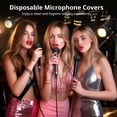 thumbnail image 3 of 800 Pcs Disposable Microphone Covers, Non-woven Handheld Microphone Windscreens, Elastic Microphone Protective Covers, Individually Wrapped Mic Caps for Karaoke, Recording, Stage Performance, 3 of 6