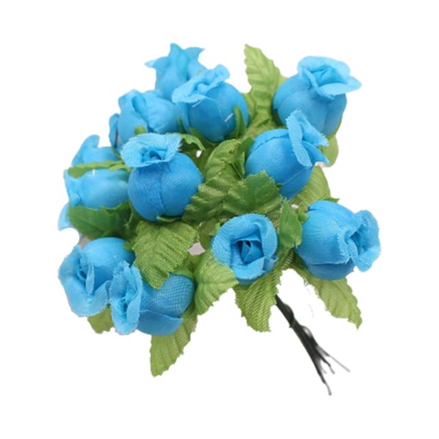 Ramo de flores artificiales Inteprter para hogar boda autoensamblaje plantas falsas color Azul