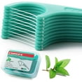 thumbnail image 3 of Mint flavored dental floss sticks, with 4 travel portable boxes, 240 sticks of dental floss sticks, and children's dental floss sticks, children's use dental floss sticks, unwaxed, unscented, fluorid, 3 of 4