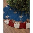 thumbnail image 2 of 4th of July Christmas Tree Skirt 36 Inches Large Christmas Skirt Tree, Vintage Country Star Blue Red Wooden Tree Skirt Christmas Decorations for Fireplace Party Holidays Indoor Outdoor, 2 of 7