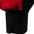 thumbnail image 6 of Mens T-shirts Men's Casual Loose Fit Stand Collar Shirt With Tie Detail Color Block Design For Daily Wear Comfortable Non Stretch Fabric All Season Mod Bod Tops Long Sleeve Shirt Men Red 3XL, 6 of 6