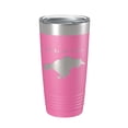 thumbnail image 1 of Pickerel Lake Map Tumbler Travel Mug Insulated Laser Engraved Coffee Cup Michigan 20 oz Pink, 1 of 1