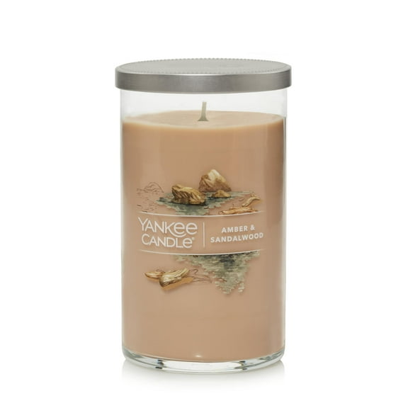 Yankee Candle Signature Medium 2-Wick Candle, Amber & Sandalwood, 14.25 oz