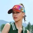 thumbnail image 6 of Easygdp Bright Flowers Stretchy Visor - Unisex Visor Hat for Men and Women, UPF 50 Sun Protection Visor, Ultra-Light, 6 of 8