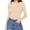 01-Beige1670, variant on Wxolcjlv Women's Solid Long Sleeve Top Crew Neck Slim Fit Shirt Daily Casual Inner Blouse
