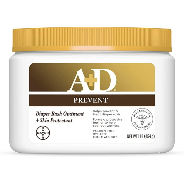 A D Original Diaper Rash Ointment, Skin Protectant With Lanolin And
