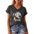 thumbnail image 5 of Women's Dolly Shirts Country Music Legend T-Shirt Crewneck Short Sleeve Shirt Vintage Graphic Tee Loose Fit T-Shirt Fall Fashion Tops L, 5 of 7