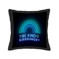 thumbnail image 4 of Set of 2 Decorative Throw Pillow Covers 18x18in - Neon Rainbow Design with ' BE KIND KIRRRANGE ' & Hearts Perfect for Couch Bed Car, 4 of 8