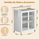 thumbnail image 2 of Mueble para Trastes de Cocina, Organizador de Trastes de 3 Niveles con Puerta, Estante de Microondas, Gabinete para Cocina, 59x45x28 CM, 2 of 9