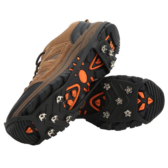 1 Pair Ice Cleats, Ice Traction Cleats Walk Traction Cleat Rubber Spikes Crampons for Shoes, Boot
