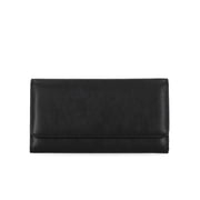 Time and Tru Women's Piper Clutch Wallet, Solid Black