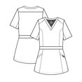 thumbnail image 5 of Adar Pro Scrubs For Women - Tailored Peplum Scrub Top, 5 of 7