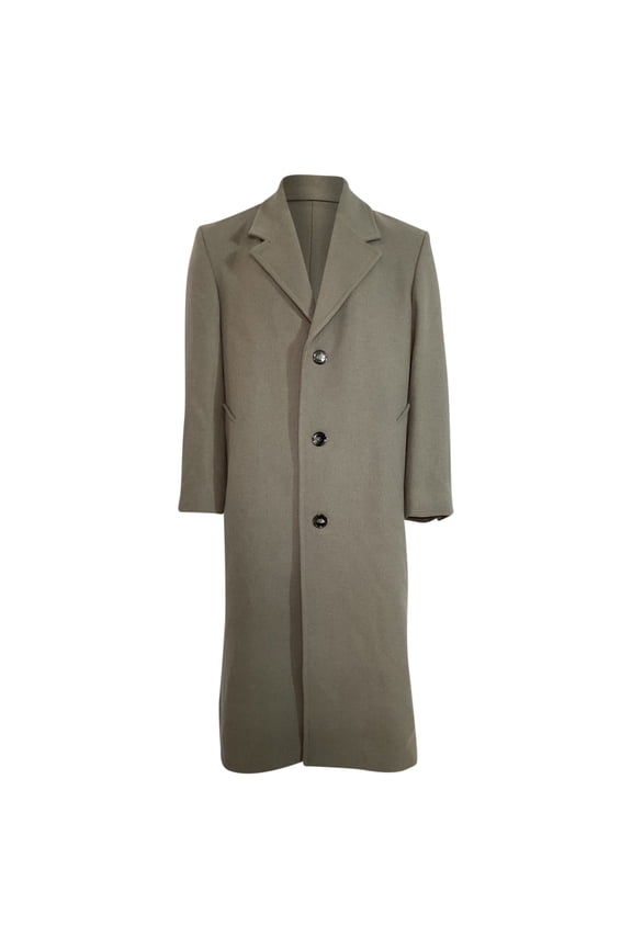 Pre-Owned Ami Single-Breasted Coat in Grey Wool
