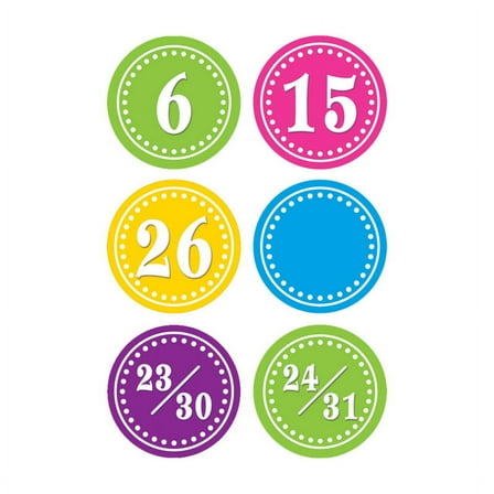 Bright Circles Calendar Days [TCR5187]