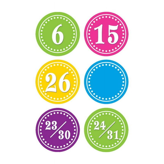 Bright Circles Calendar Days [TCR5187]