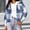 Light Blue, variant on Jackets for Women Plaid Cropped Hooded Shacket Drawstring Hood Button Front Short Jacket with Chest Pocket Casual Loose Soft Jackets for Fall Winter Daily Layering Wear