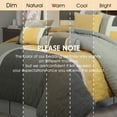 thumbnail image 3 of Lanco Grey Yellow Comforter Set King Size , 7 Piece Quilting Soft Bedding Set , All Season, 3 of 7