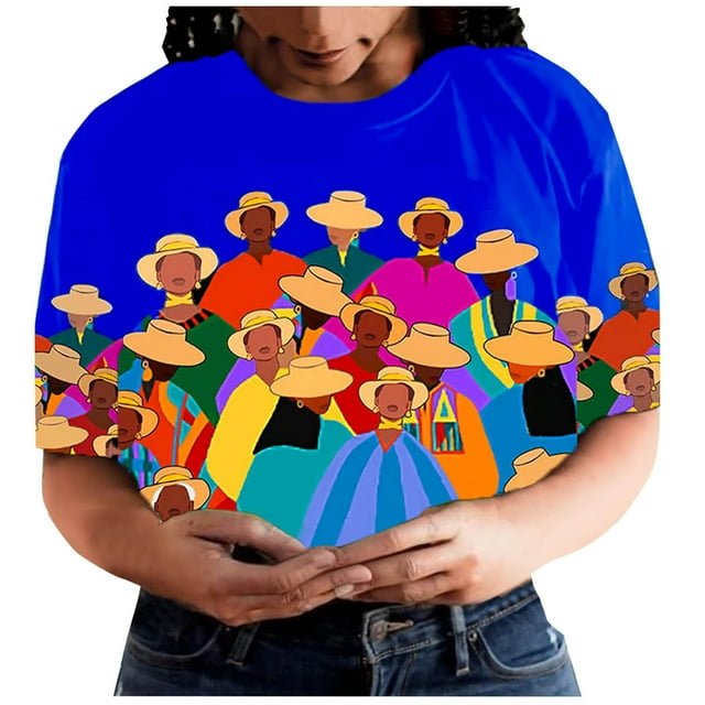 Hauts Grande Taille pour Femmes Été T-Shirts Basiques Couleur Unie Col Rond Tunique Manches Courtes Blouse Ample