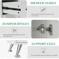 thumbnail image 6 of BarberPub Vanity Table Set with Mirror Makeup Styling Barber Station with Drawer Modern Black 3143, 6 of 8