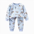 thumbnail image 5 of TOWED22 Toddler Baby Boy Warm Outfits 2 Piece Long Sleeve Cute Print Pullover Top Crewneck Sweatpants Casual Winter Clothes Set(Blue,4-5 Y), 5 of 6