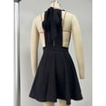 thumbnail image 3 of A-Line Dress with Flared Skirt (S, Black), 3 of 4