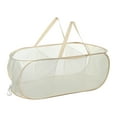 thumbnail image 1 of Unique Bargains 1 Pc Cesto de Lavandería Plegable Cesto Portátil para Baño 22.83"x14.17"x14.17" Beige-100L, 1 of 6