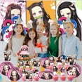 thumbnail image 3 of Demon Slayer Girl Nezuko Party Supplies Cake Topper Decor Kit Latex Balloons Birthday Decorations Banner Backdrop, 3 of 6