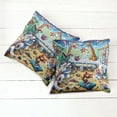 thumbnail image 6 of Ambesonne Humorous Throw Pillow Cover 2 Pack, Funny Chaos Bath Animals, 20", Sea Green Blue and Mustard, 6 of 7