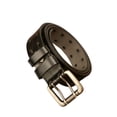 thumbnail image 1 of Cinturón de cuero Cateissary hombre doble hebilla 3,8 cm Negro 120cm, 1 of 6