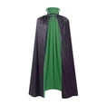 thumbnail image 5 of XIAONU Adults Reversible Color Blocked Cape High Collar Full Length Cloak Versatile Themed Event Capes, 5 of 5