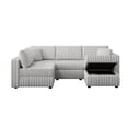 thumbnail image 4 of Modular 5-Seat Sofa | Suitable for Bedroom and Living Room, Multi-Functional with Storage | Made of Microfiber and Metal Frame | Solves Space Storage and Layout Limitation Issues, 4 of 6