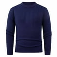 thumbnail image 2 of Kalauyu Men's Pullover Sweater Crewneck Cable Knit Long Sleeve Sweater Classic Soft Knitted Sweaters with Ribbing Edge, 2 of 5