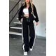 thumbnail image 2 of Autumn Striped Zipper Top Coat Casual Sportswear for Women, 2 of 4