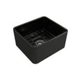 thumbnail image 6 of BOCCHI Classico Farmhouse Apron Front Fireclay 20 in. Single Bowl Kitchen Sink with Protective Bottom Grid and Strainer in Black, 6 of 7
