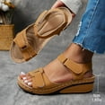 thumbnail image 4 of Mostsola Womens Sandals Adjustable Open Toe Platform Wedges Breathable Orthopedic Walking Sandals, 4 of 6