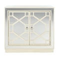 thumbnail image 4 of SAFAVIEH Juniper Classic Geometric 2 Door Mirror Chest, Antique Beige/Nickel, 4 of 9